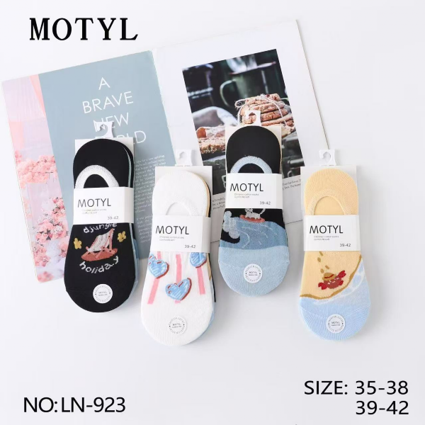 Stopki damskie Roz 35-42, Mix kolor Paczka 40 szt